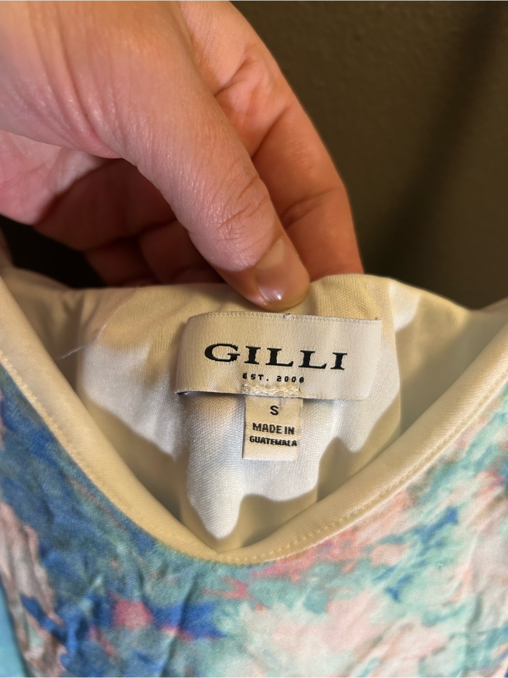GILLI watercolor spaghetti strap slip dress size small - Picture 3 of 11